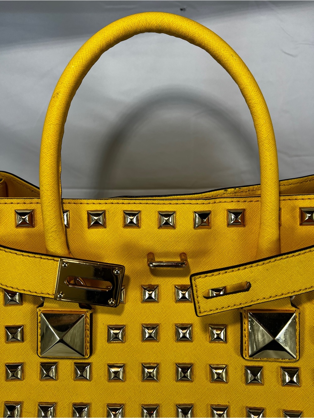 Michael Kors Hamilton Pyramid Studded Citrus Tote Crossbody - Picture 7 of 16
